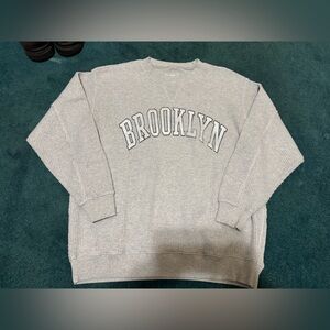 Aerie Textured Gray Sweater